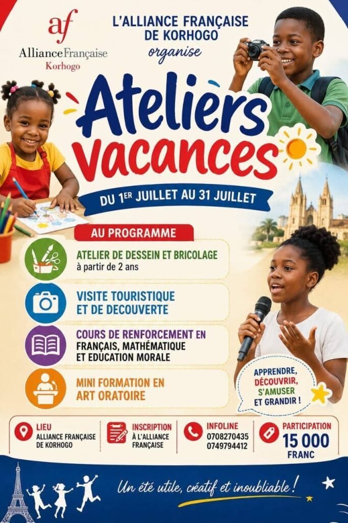 Alliance Française de Korhogo : des vacances utiles, créatives et enrichissantes pour les enfants